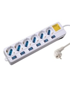 Ewent regleta 6 tomas schuko con interruptor individual
