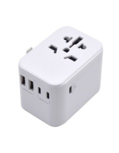 Ewent base corriente adaptador universal ewent adaptador universal de viaje + 2 puertos usb y 3 puertos usb-c