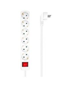 Aisens regleta 6 tomas con interruptor/ blanco