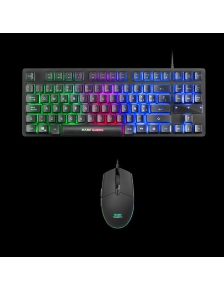 Mars gaming pack mcptkl teclado de formato reducido tkl rgb brathing & flow mouse 3200dpi h-mech rgb