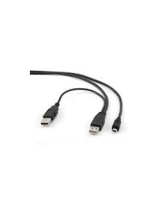 Gembird Cable Dolble Usb 2.0 A-M -Mini-Usb 0.9m