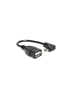 Nanocable Cable Usb 2.0 Otg Acodado Tipo Mini Bm-Ah Negro 15 Cm