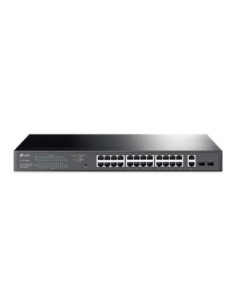 Tp-link switch semigestionable poe+ de 28 puertos 10-100-1000mbps de estos 24p poe+ 2giga sfp