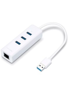 Tp-link adaptador usb 2 en 1 con hub de 3 usb 3.0 y adaptador de red