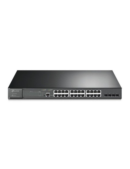 Tp-link switch gestionable jetstream de 24 puertos gigabit l2 con poe+ (384w) con 4 ranuras sfp