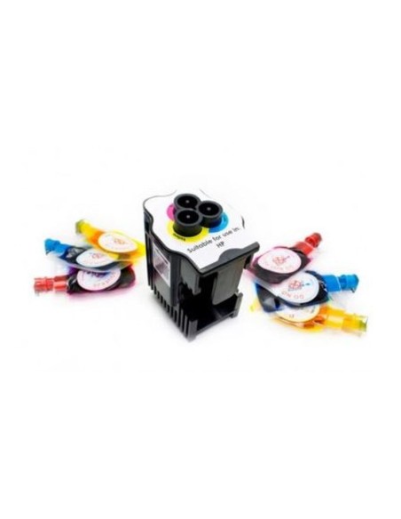 Kit De Recarga Hp 22  - 22xl  - 28  - 57 (1 Estacion De Recarga + 6 Recargas Color)