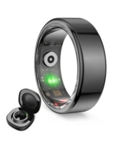 Ksix anillo inteligente saturn talla l- 20.6 mm negro notificaciones - frecuencia cardiaca