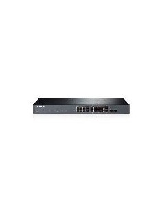 Tp-link switch gestionable 16 puertos 10-100 + 2gb
