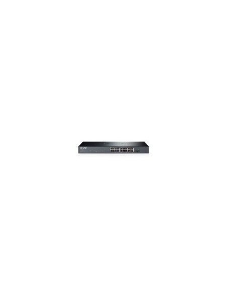 Tp-link switch gestionable 16 puertos 10-100 + 2gb