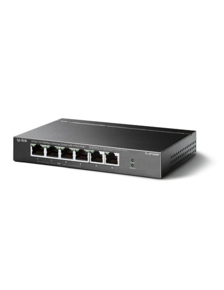 Tp-linkswitch de 6 puertos 10-100 poe con 4 puertos poe+