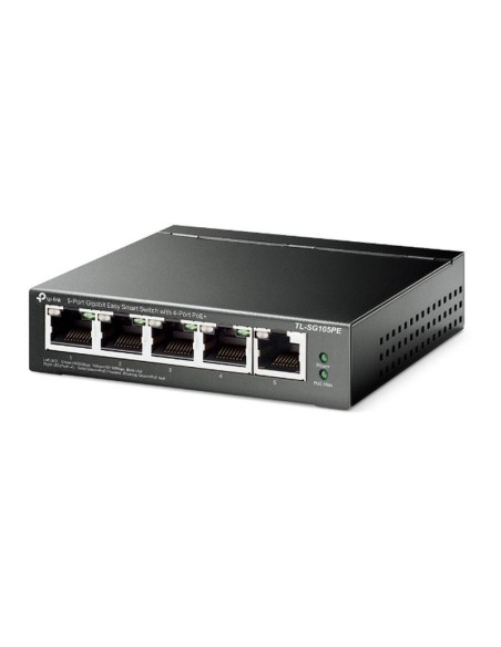 Tp-link switch semigestionables 10-100-1000 4 puertos poe+ metalico