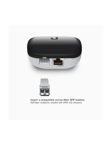 Ubiquiti conversor de medios (antes uf-ae) ubiquiti networks uf-ae, 1000 mbit-s, sfp,sfp+, alámbrico, negro, ce, fcc, ic, 1,5 w