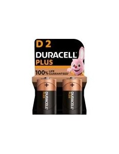 Duracell Plus Power 100 Pila Alcalina D Lr20 Blister*2