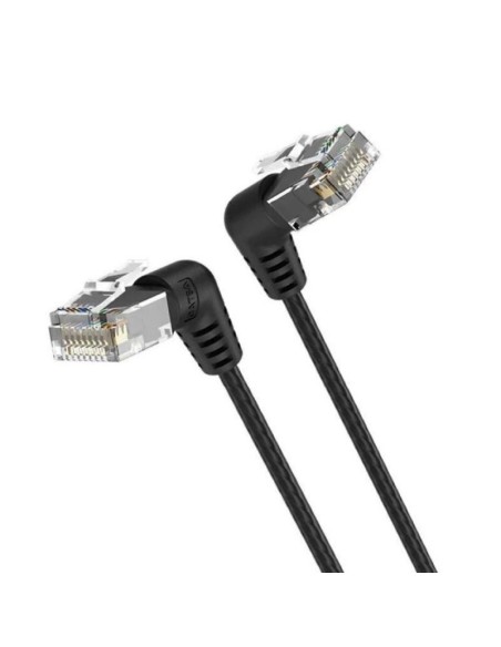 Vention Cable De Red Rj45 Utp Ibobd Cat. 6a - 50cm - Negro Conectores En Angulo De 90