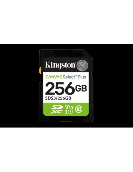 Kingston tarjeta sd 256gb sdxc canvas select plus gen 3