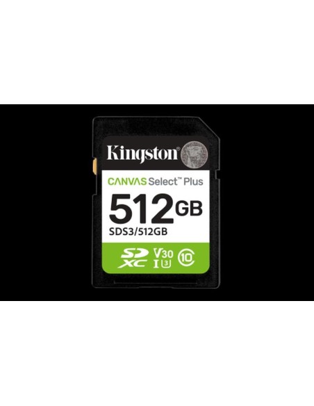 Kingston tarjeta sd 512gb sdxc canvas select plus gen 3