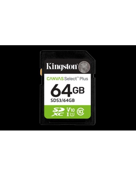 Kingston tarjeta sd 64gb sdxc canvas select plus gen 3